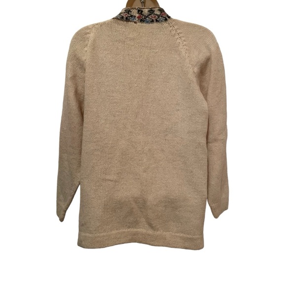 Alpaca knit Open Cardigan Sweater Unbranded Pockets Size measures like a Medium - Picture 4 of 5